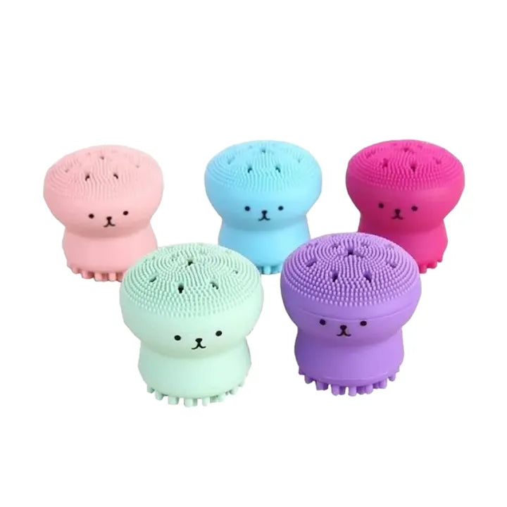 Octopus Shape Small Silicone Facial Cleansing Brush, Face Pore Cleaning, Oil Removal, Beauty Massage, Makeup Cleaner, Cleanser