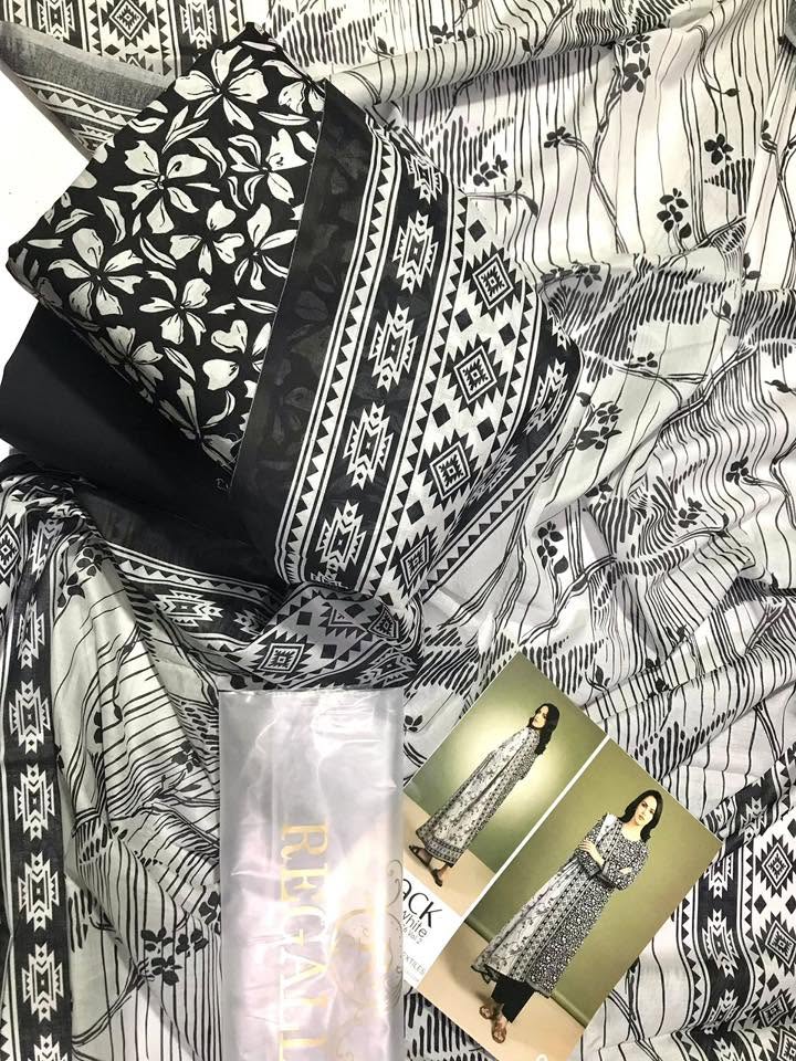 BLACK & WHITE LAWN UNSTITCHED COLLECTION 2026
