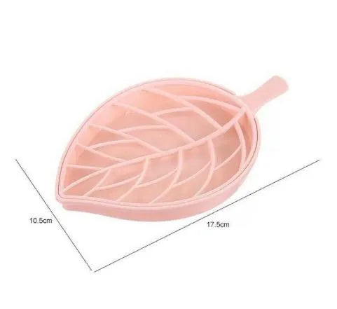 Leaf Shape Soap Holder Bathroom Accessories Dish Plate Case Home Shower Container Soap Box Plastic Soap Box Dispenser Soap Rack - 1Pc