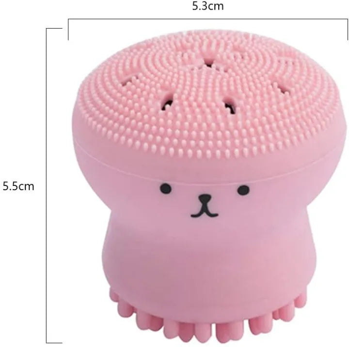 Octopus Shape Small Silicone Facial Cleansing Brush, Face Pore Cleaning, Oil Removal, Beauty Massage, Makeup Cleaner, Cleanser