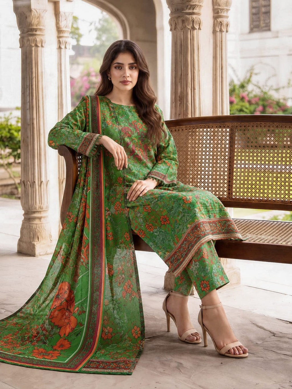 LIMELIGHT DIGITAL PRINTED 3PC LAWN UNSTITCHED SUIT
