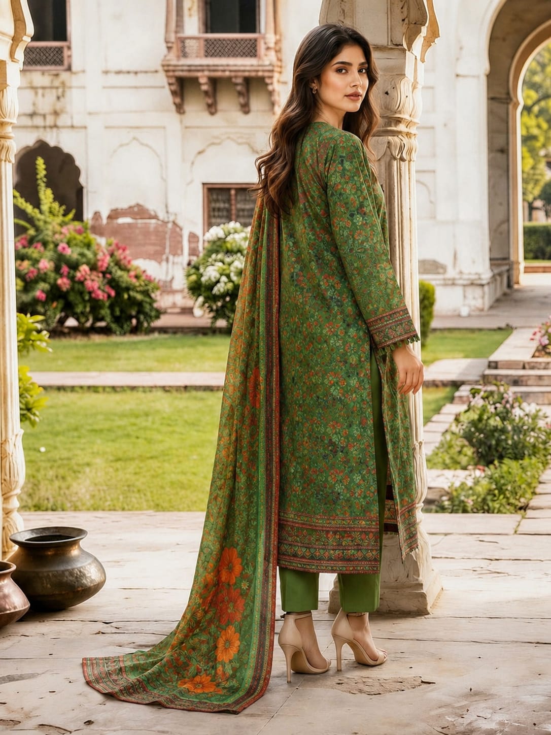 LIMELIGHT DIGITAL PRINTED 3PC LAWN UNSTITCHED SUIT