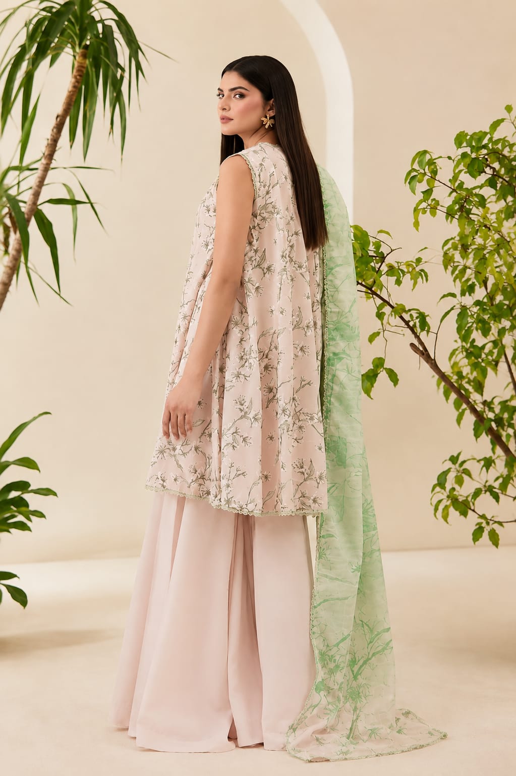 KHAADI BANA DORA 3 PC SUIT UNSTITCHED