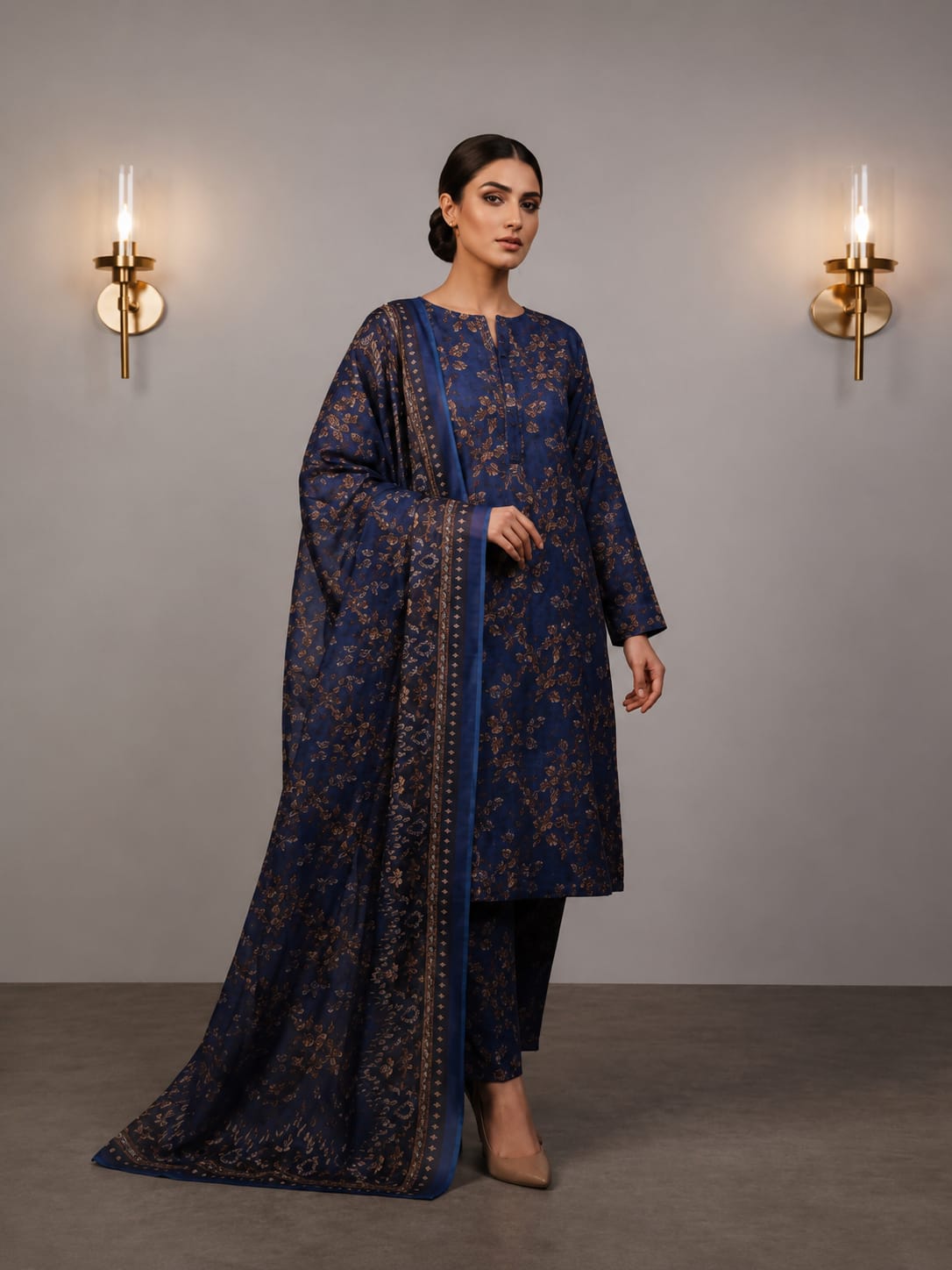 KHAADI DIGITAL PRINTED LAWN UNSTITCHED SUIT