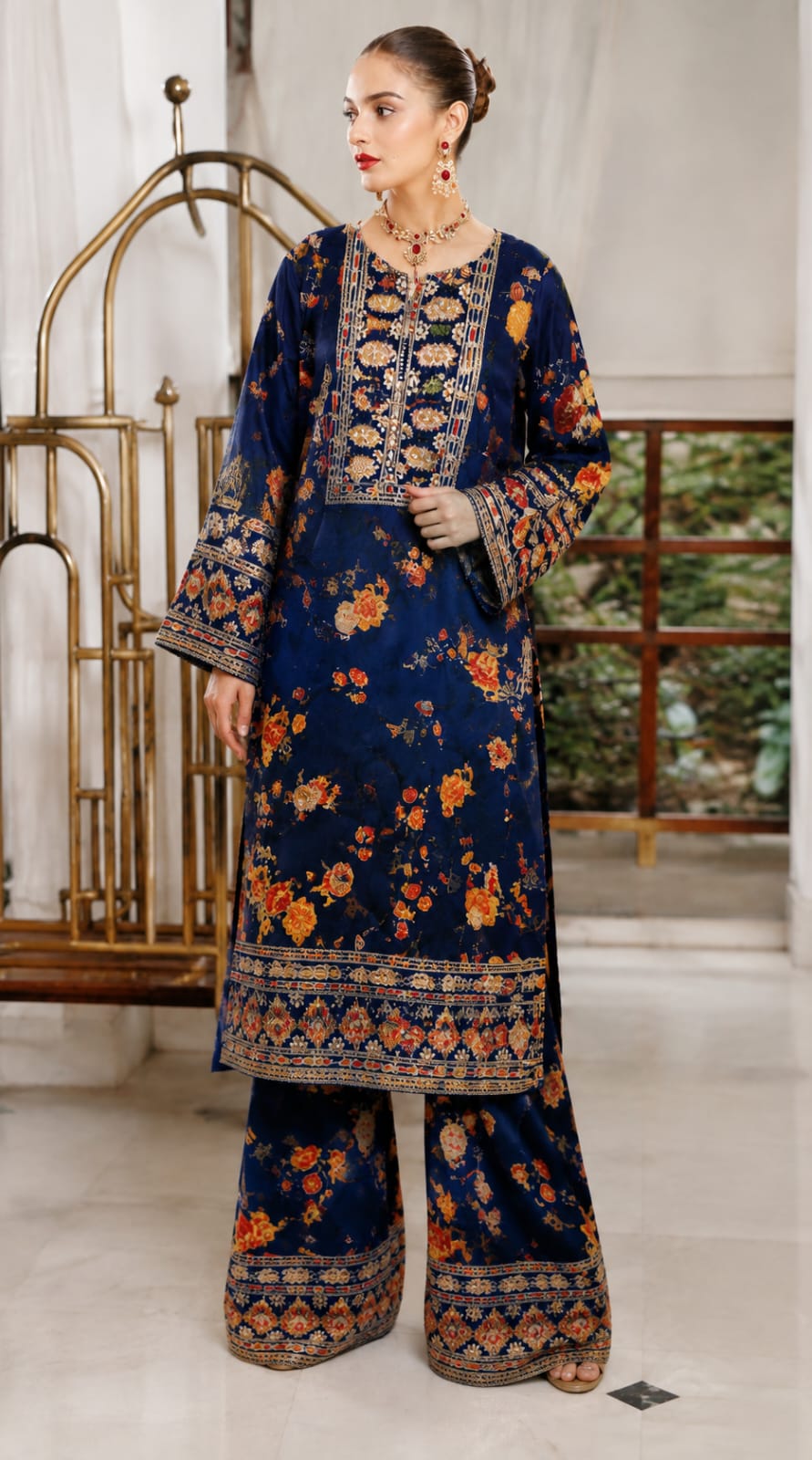 Aneela's Collection 3 Pc Unstitched Fancy Lawn Suit