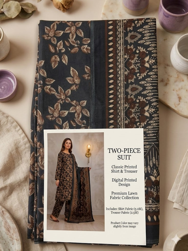 KHAADI DIGITAL PRINTED LAWN UNSTITCHED SUIT