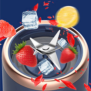USB Rechargeable Juicer Blender - Mini Portable Personal Size Blender with 6 Blades - Electric Mixer for On-the-Go Smoothies - 400ml Food Grade Fruit Juicer Machine