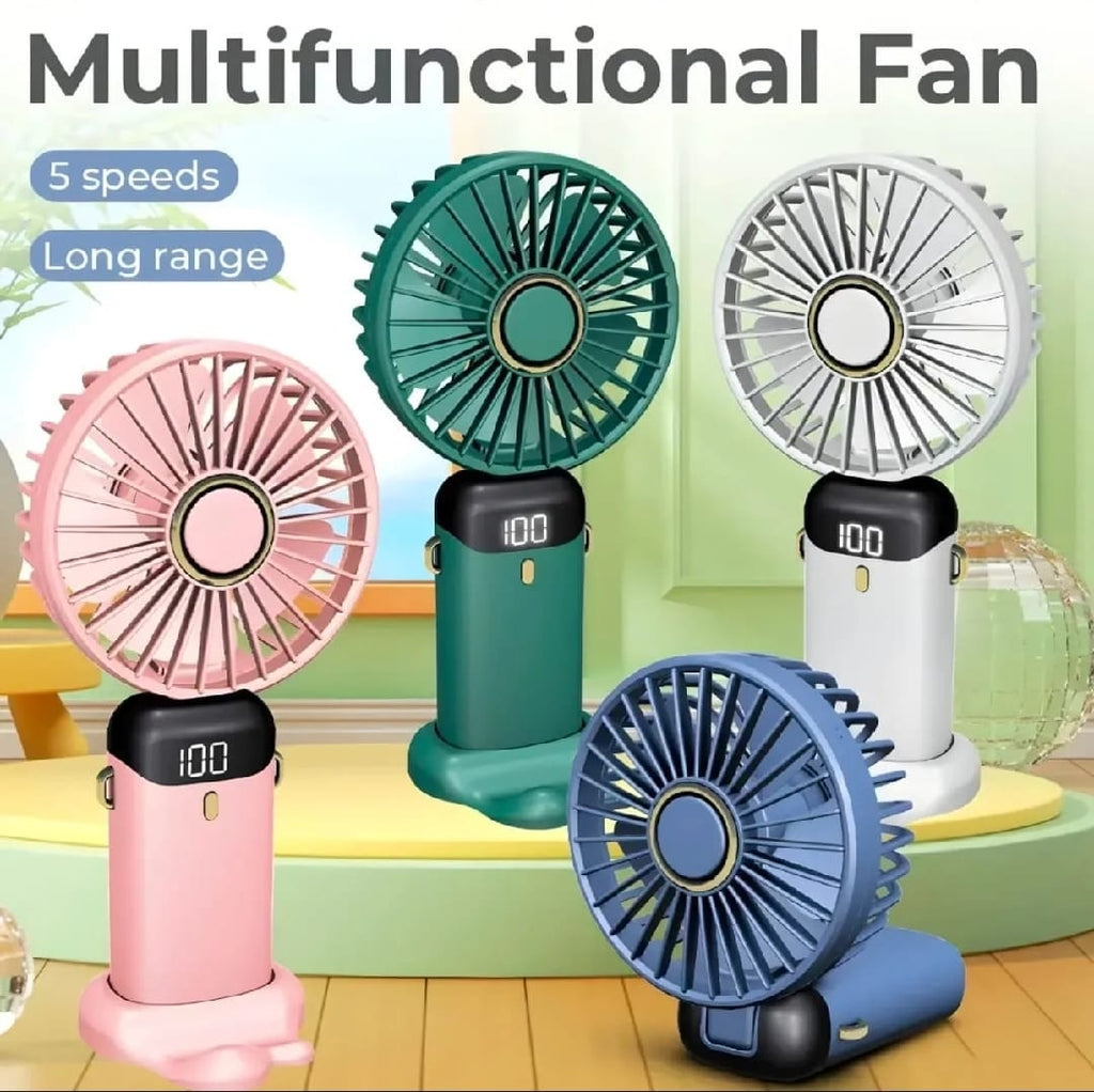 Portable Handheld Fan, Mini Fan Type-C Rechargeable