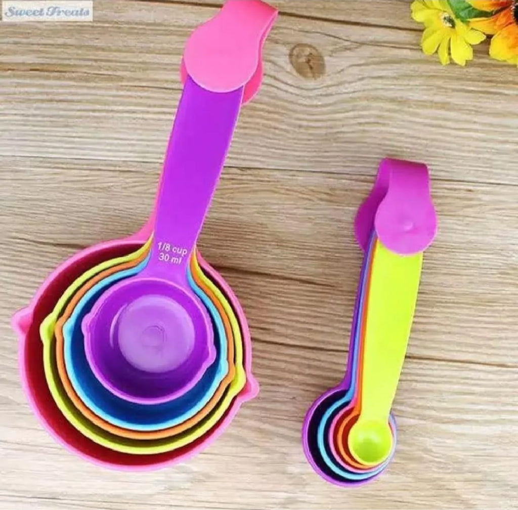 10 Pcs Measuring Spoons - Measuring Cups KIT, Multicolor