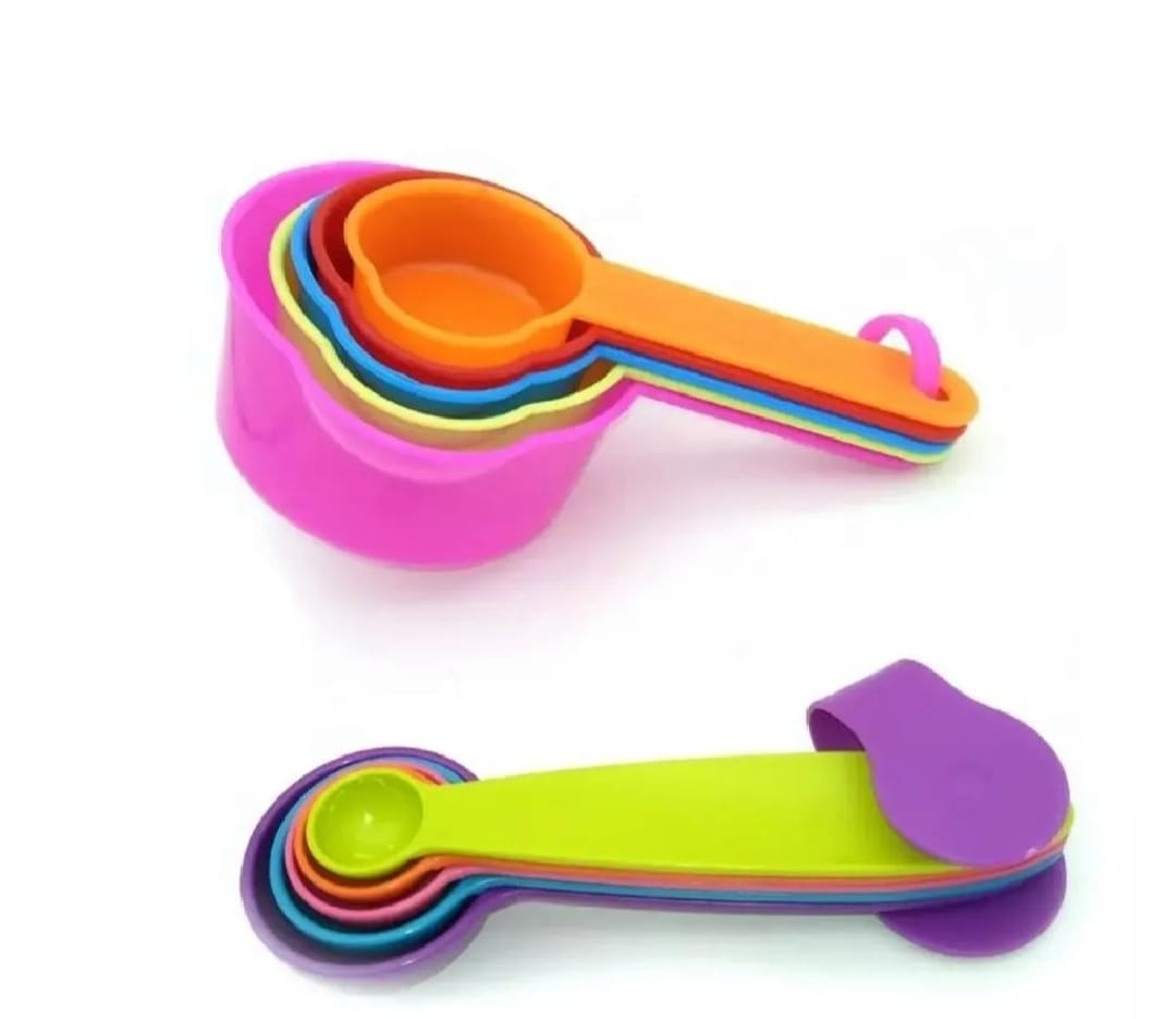 10 Pcs Measuring Spoons - Measuring Cups KIT, Multicolor