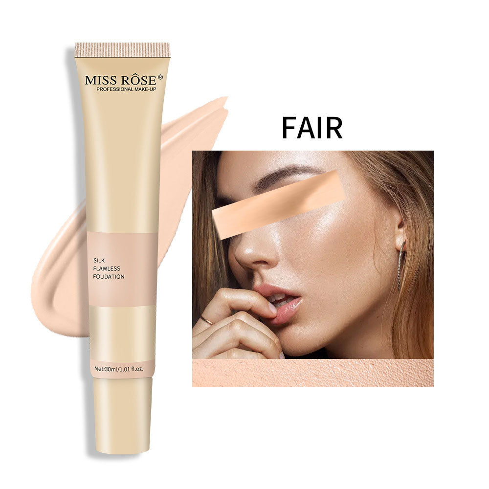 Miss Rose Silk Flawless Foundation 30ml Perfecting Full Coverage Long Lasting for All Skin Types